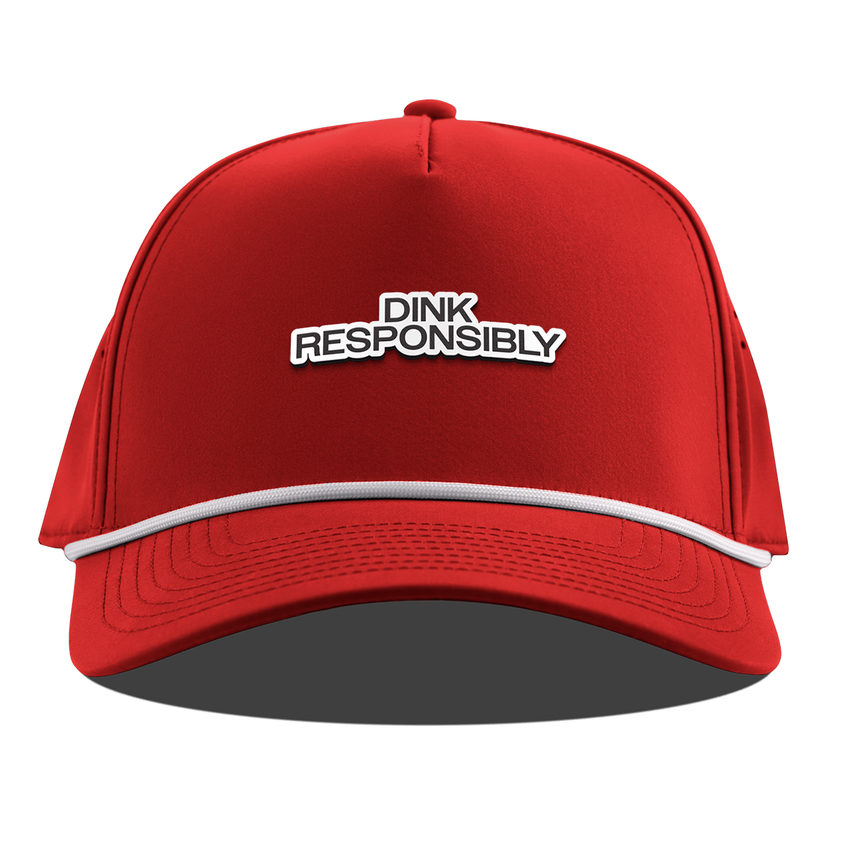 Dink Responsibly Curved 5 Panel Rope Red