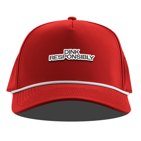 Dink Responsibly Curved 5 Panel Rope Red