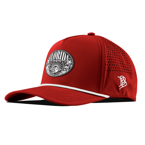 Florida Traveler Curved 5 Panel Rope Red