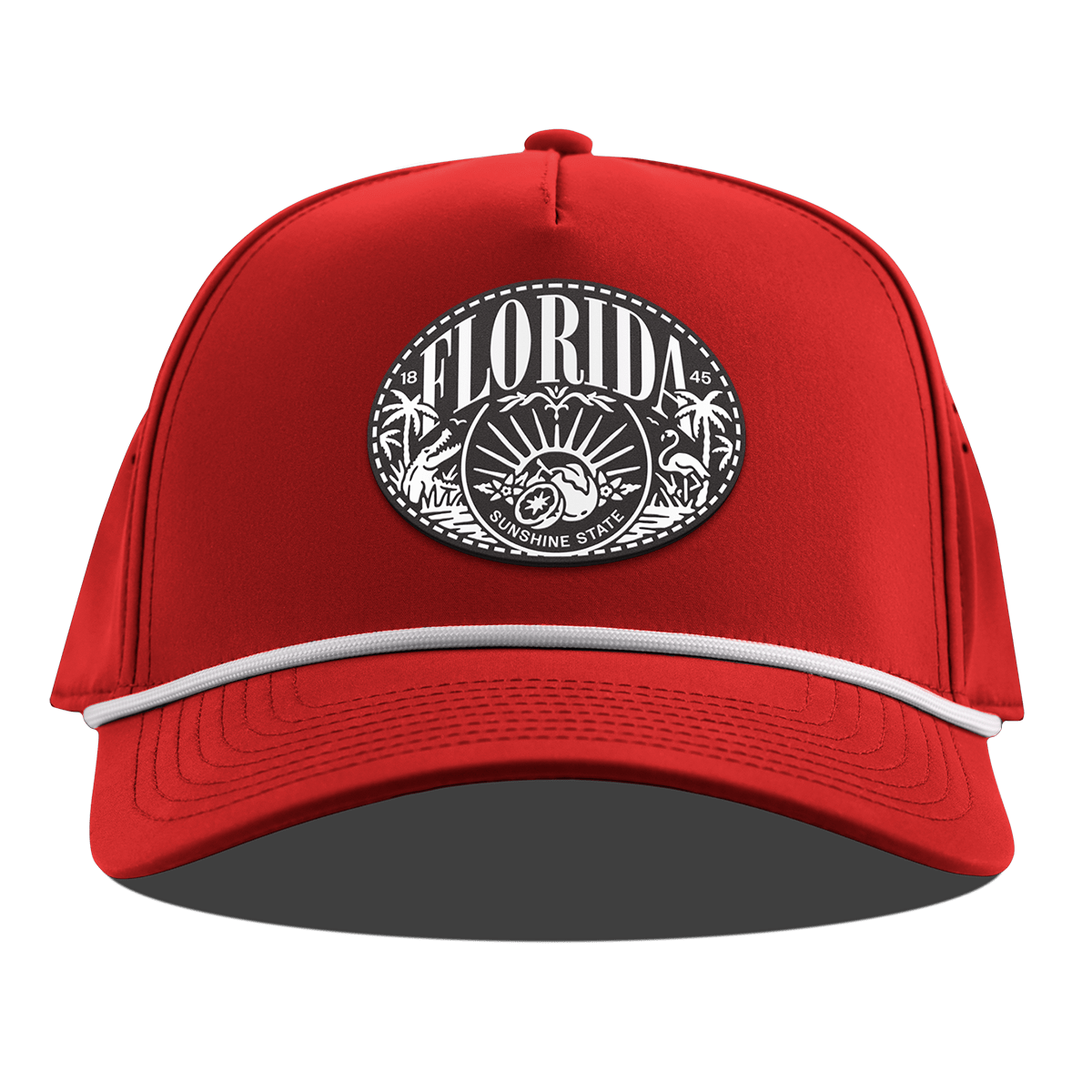 Florida Traveler Curved 5 Panel Rope Red