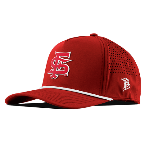 Fresno State University "Fresno State Stacked" Curved 5 Panel Rope Red