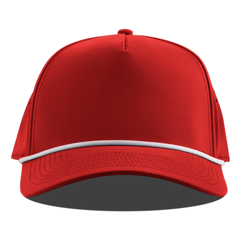 Bare Curved 5 Panel Rope Red Front