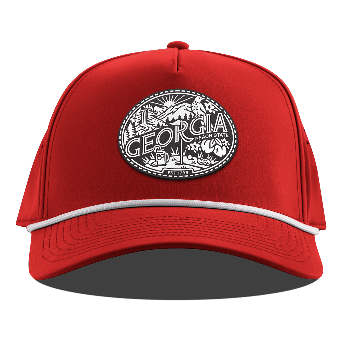 Georgia Traveler Curved 5 Panel Rope Red