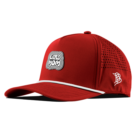 Girl Mom Curved 5 Panel Rope Red
