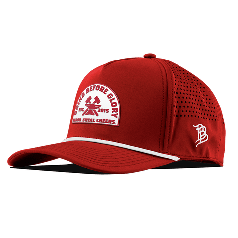 Grind Before Glory Curved 5 Panel Rope Red