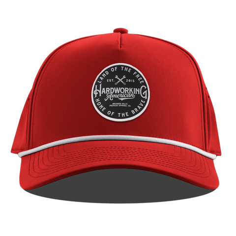 Hardworking PVC Curved 5 Panel Rope Red