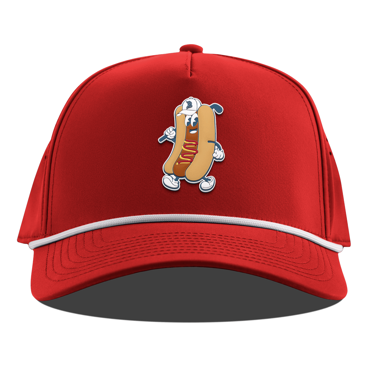 Hot Dog Buddy Curved 5 Panel Rope Red