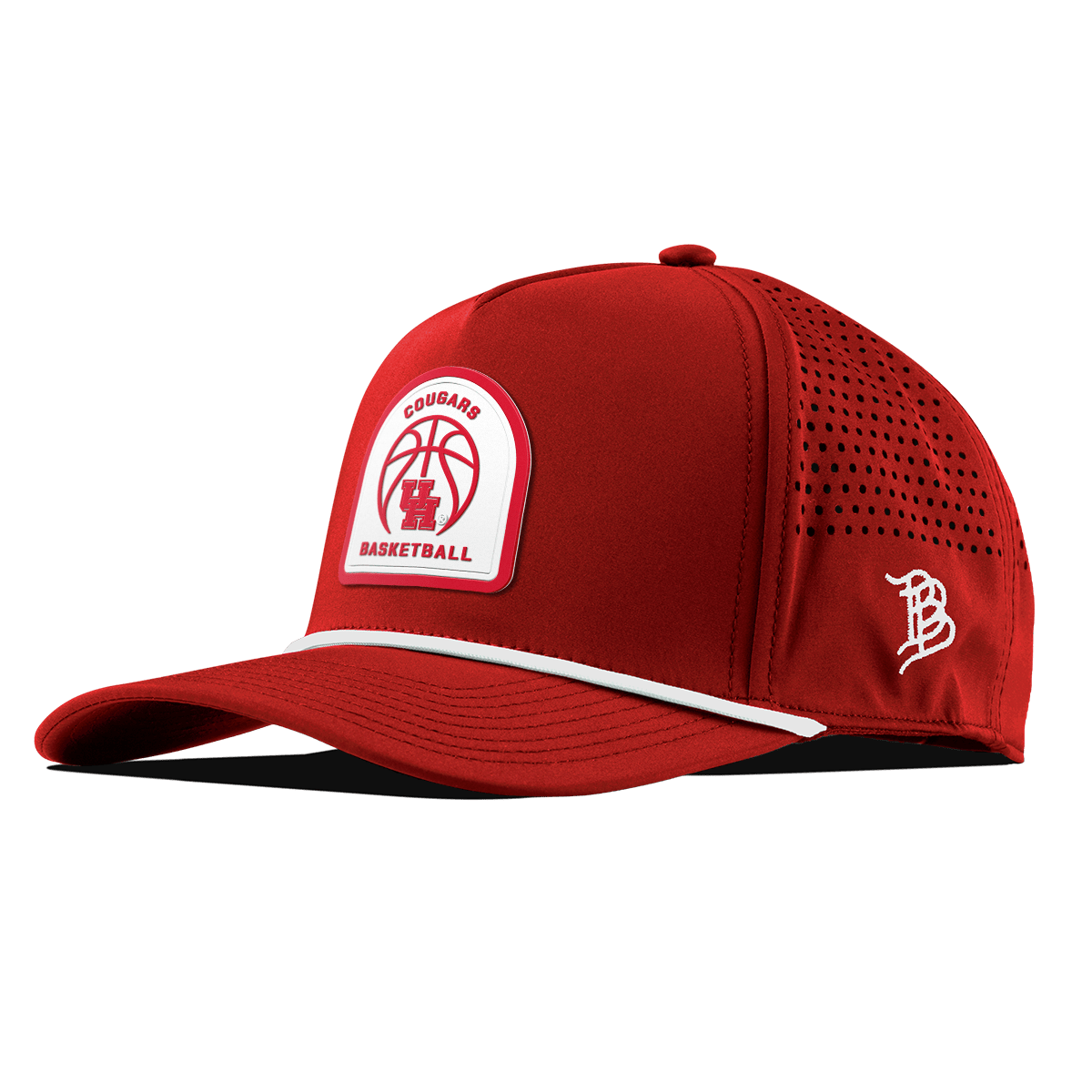 University of Houston "Houston Basketball" Curved 5 Panel Rope Red