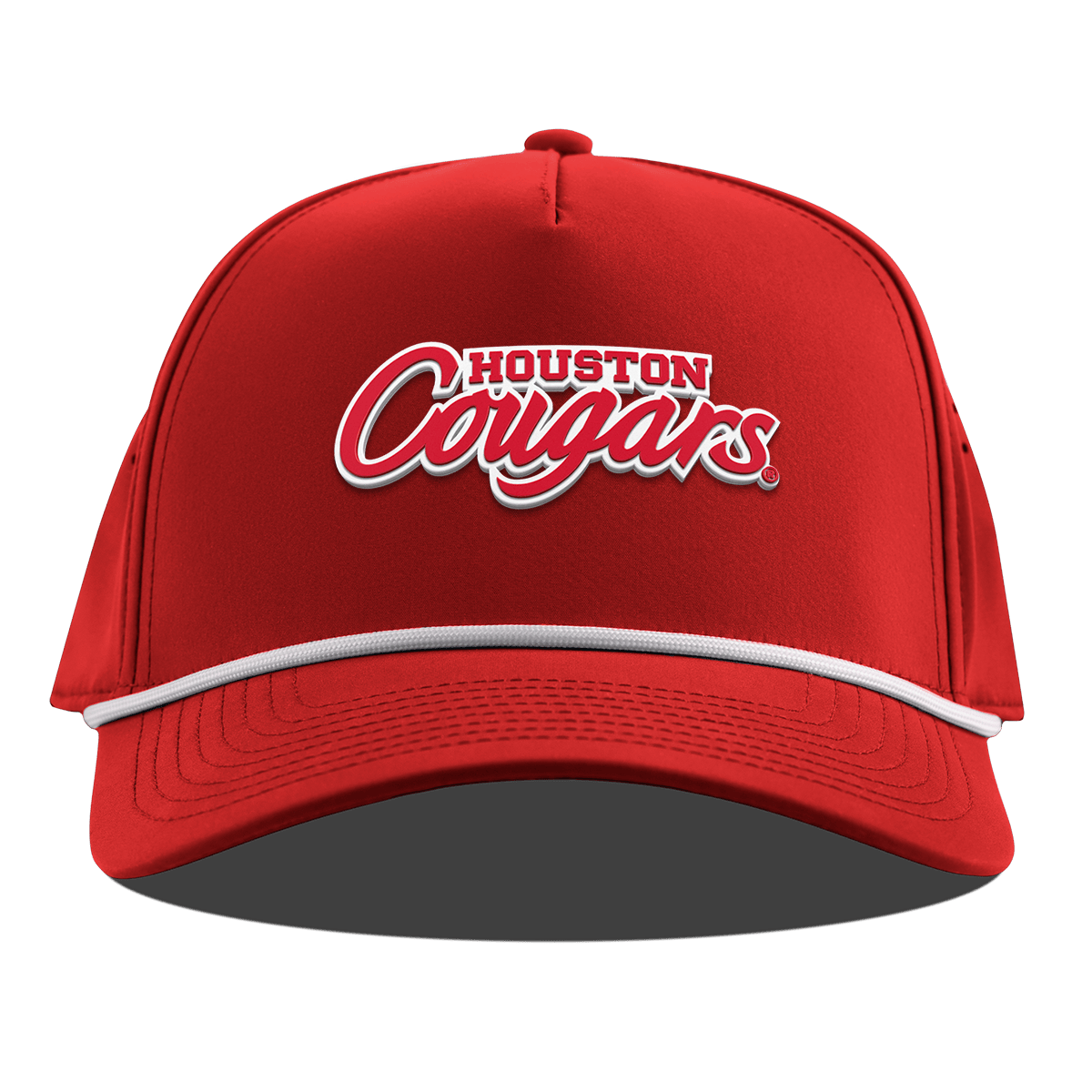 University of Houston "Houston Cougars" Curved 5 Panel Rope Red