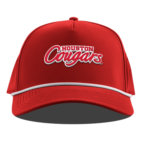 University of Houston "Houston Cougars" Curved 5 Panel Rope Red