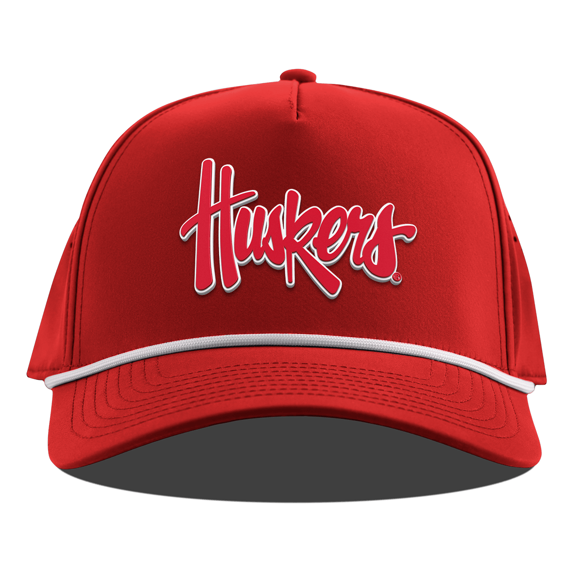 University of Nebraska "Huskers Script" Curved 5 Panel Rope Red