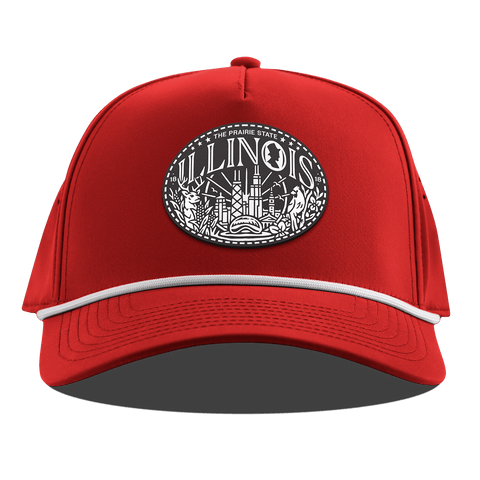 Illinois Traveler Curved 5 Panel Rope Red
