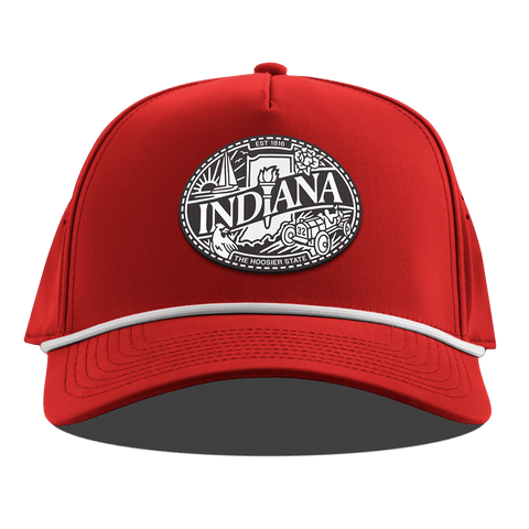 Indiana Traveler Curved 5 Panel Rope Red