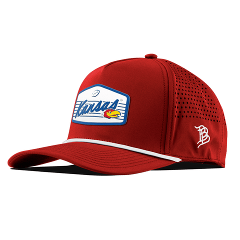 University of Kansas "Jayhawks Football" Curved 5 Panel Rope Red