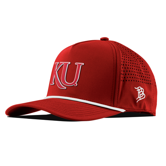 University of Kansas "KU Block" Curved 5 Panel Rope Red