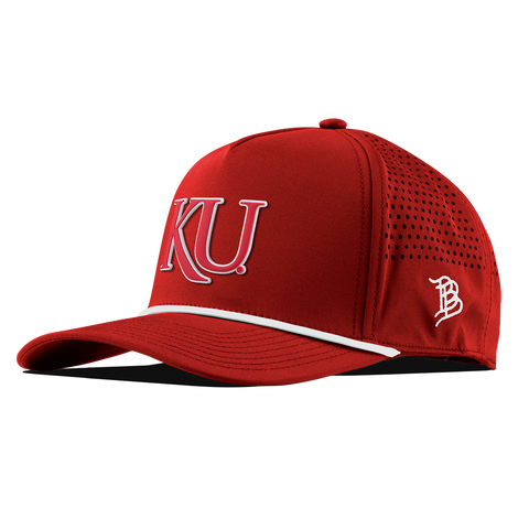 University of Kansas "KU Block" Curved 5 Panel Rope Red