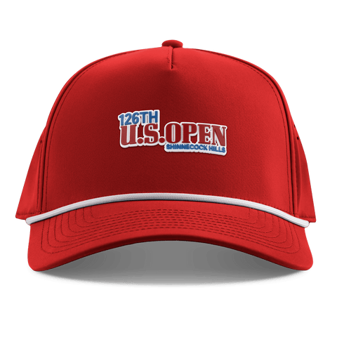 2026 U.S. Open Color Stacked Curved 5 Panel Rope Red