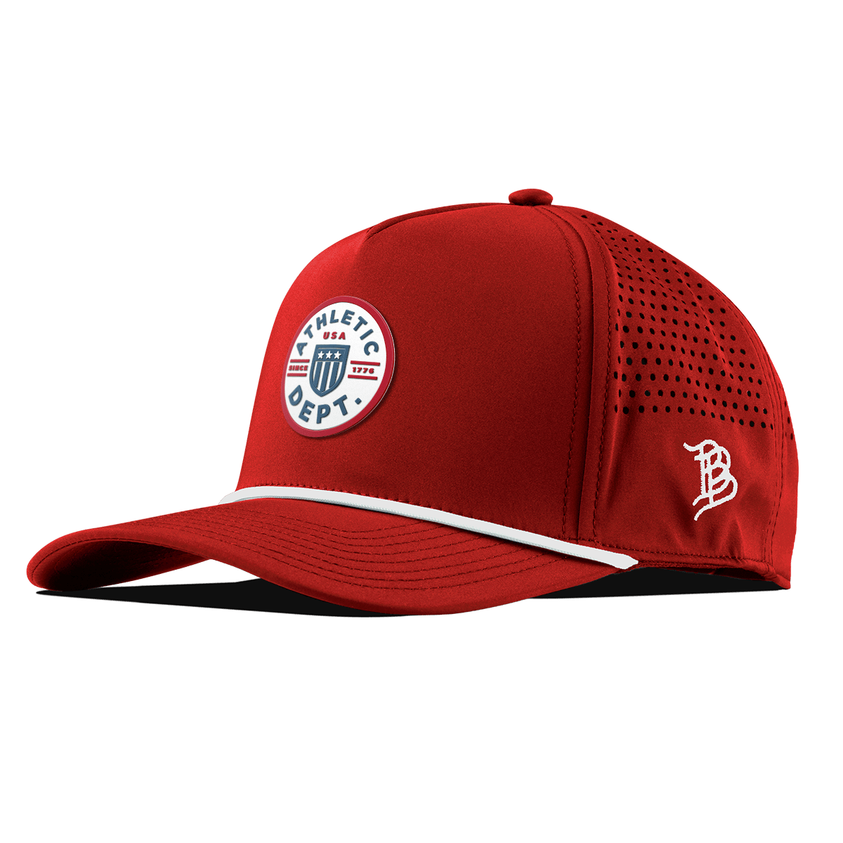 Liberty Letterman Curved 5 Panel Rope Red