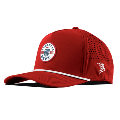 Liberty Letterman Curved 5 Panel Rope Red