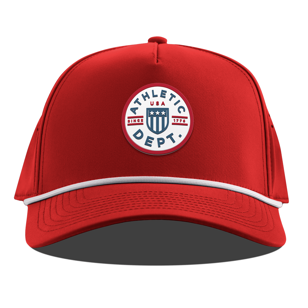 Liberty Letterman Curved 5 Panel Rope Red