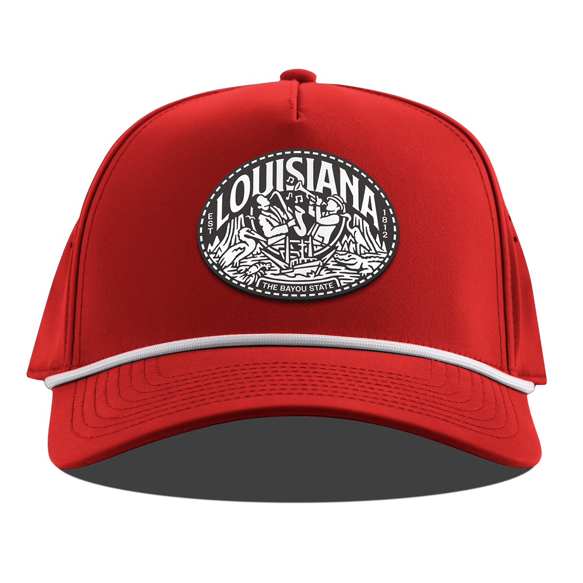 Louisiana Traveler Curved 5 Panel Rope Red