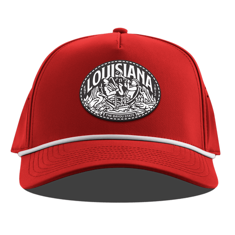 Louisiana Traveler Curved 5 Panel Rope Red