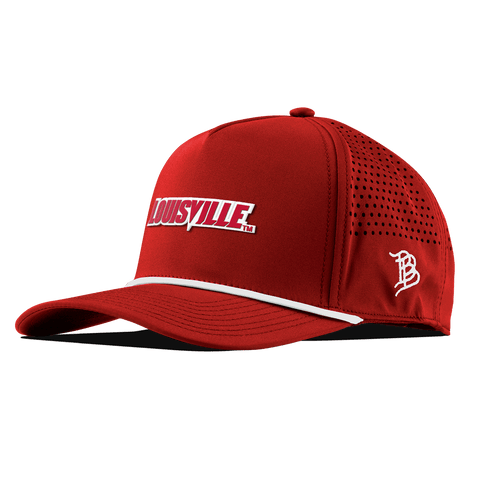 University of Louisville "Louisville Block" Curved 5 Panel Rope Red
