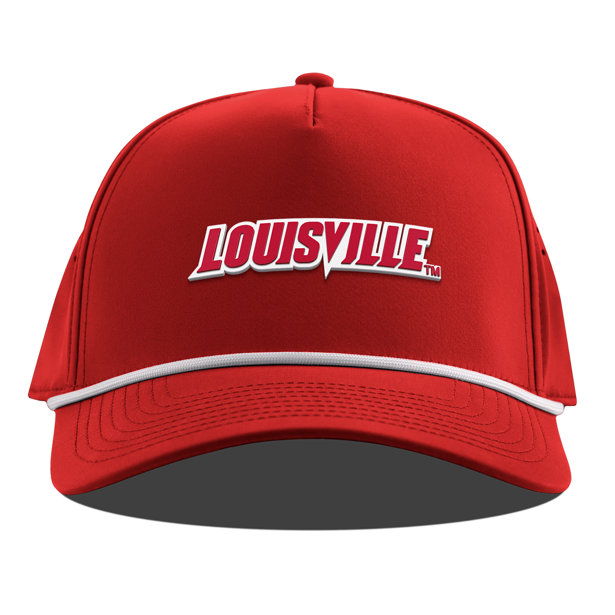 University of Louisville "Louisville Block" Curved 5 Panel Rope Red