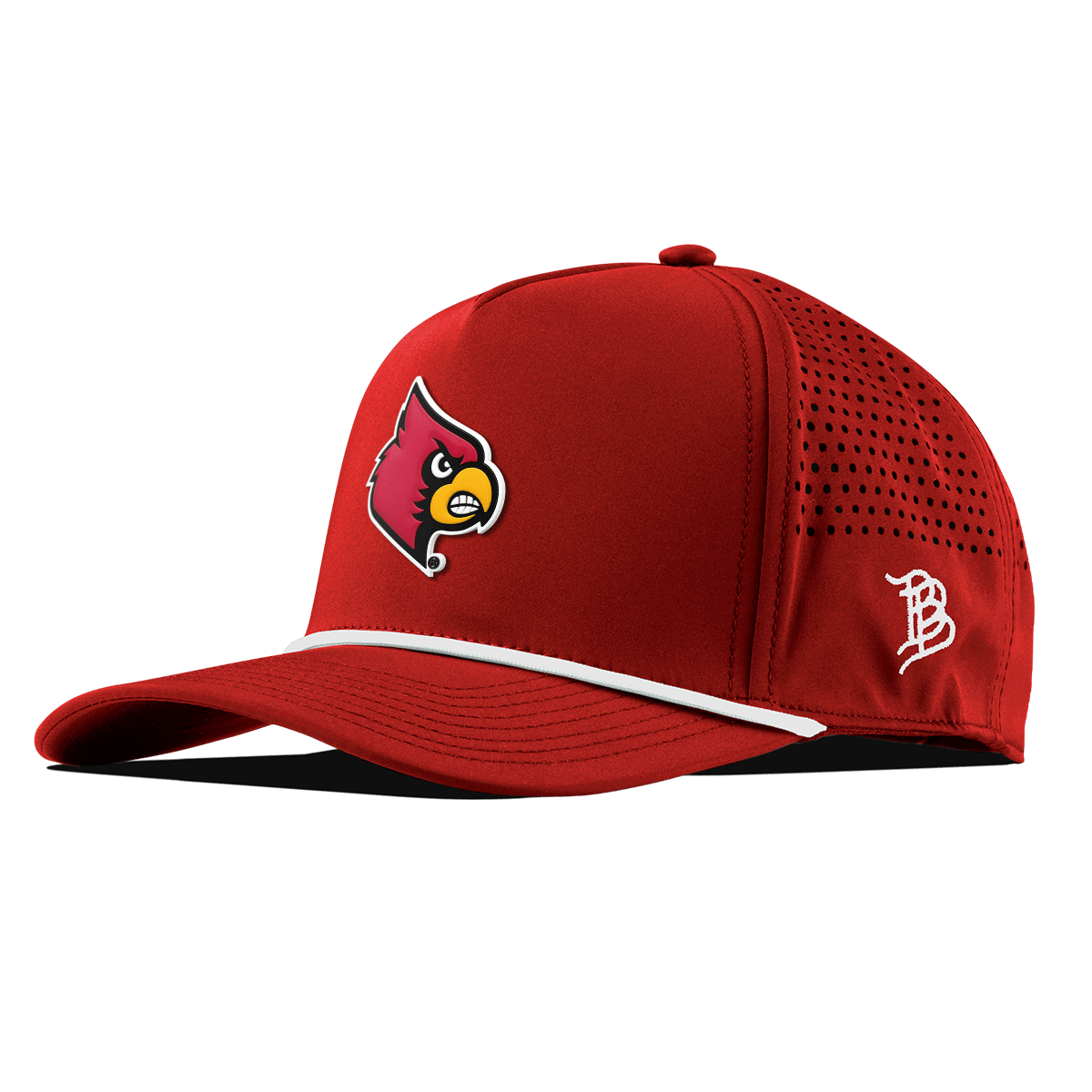 University of Louisville "Louisville Team Logo" Curved 5 Panel Rope Red