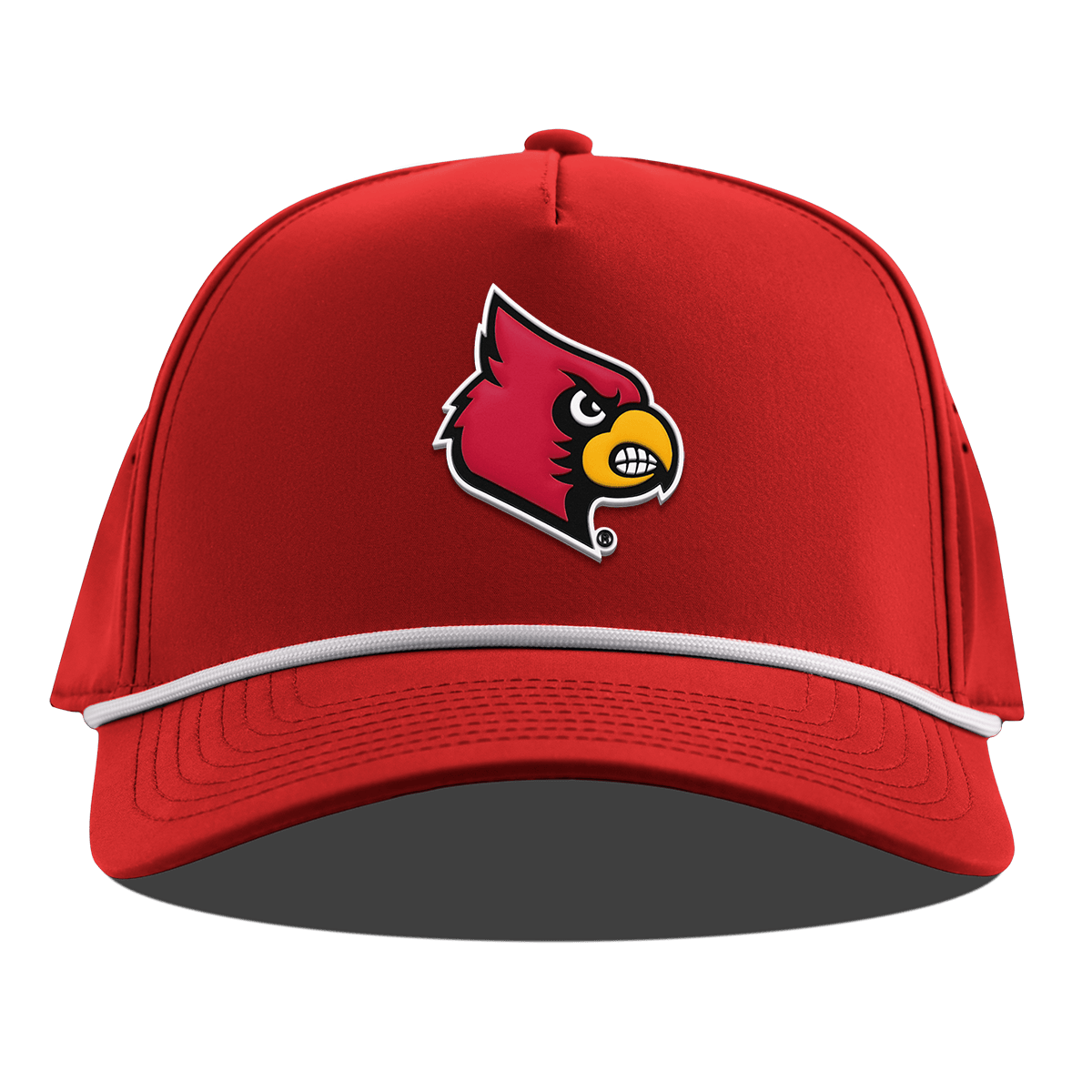 University of Louisville "Louisville Team Logo" Curved 5 Panel Rope Red