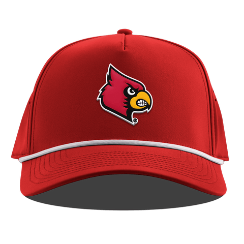 University of Louisville "Louisville Team Logo" Curved 5 Panel Rope Red