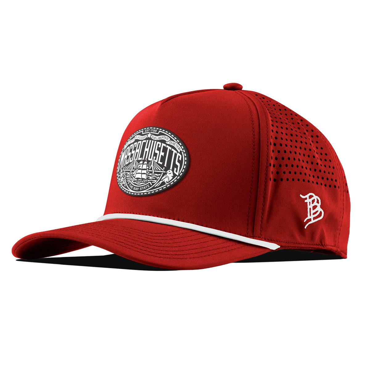 Massachusetts Traveler Curved 5 Panel Rope Red