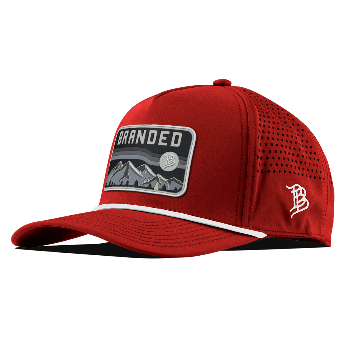 Midnight Horizon Curved 5 Panel Rope Red/White