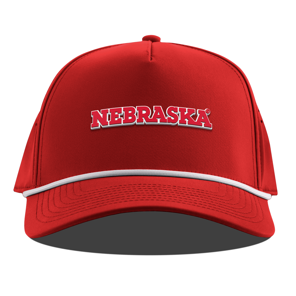 University of Nebraska "Nebraska Block" Curved 5 Panel Rope Red
