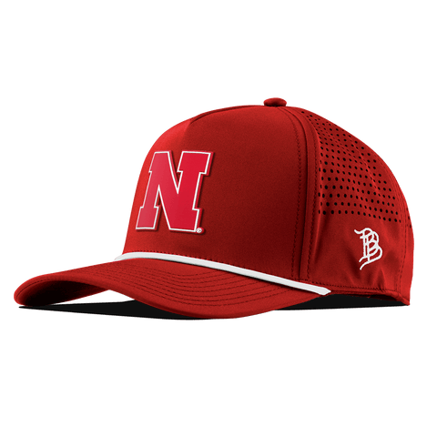 University of Nebraska "Nebraska Team Logo" Curved 5 Panel Rope Red