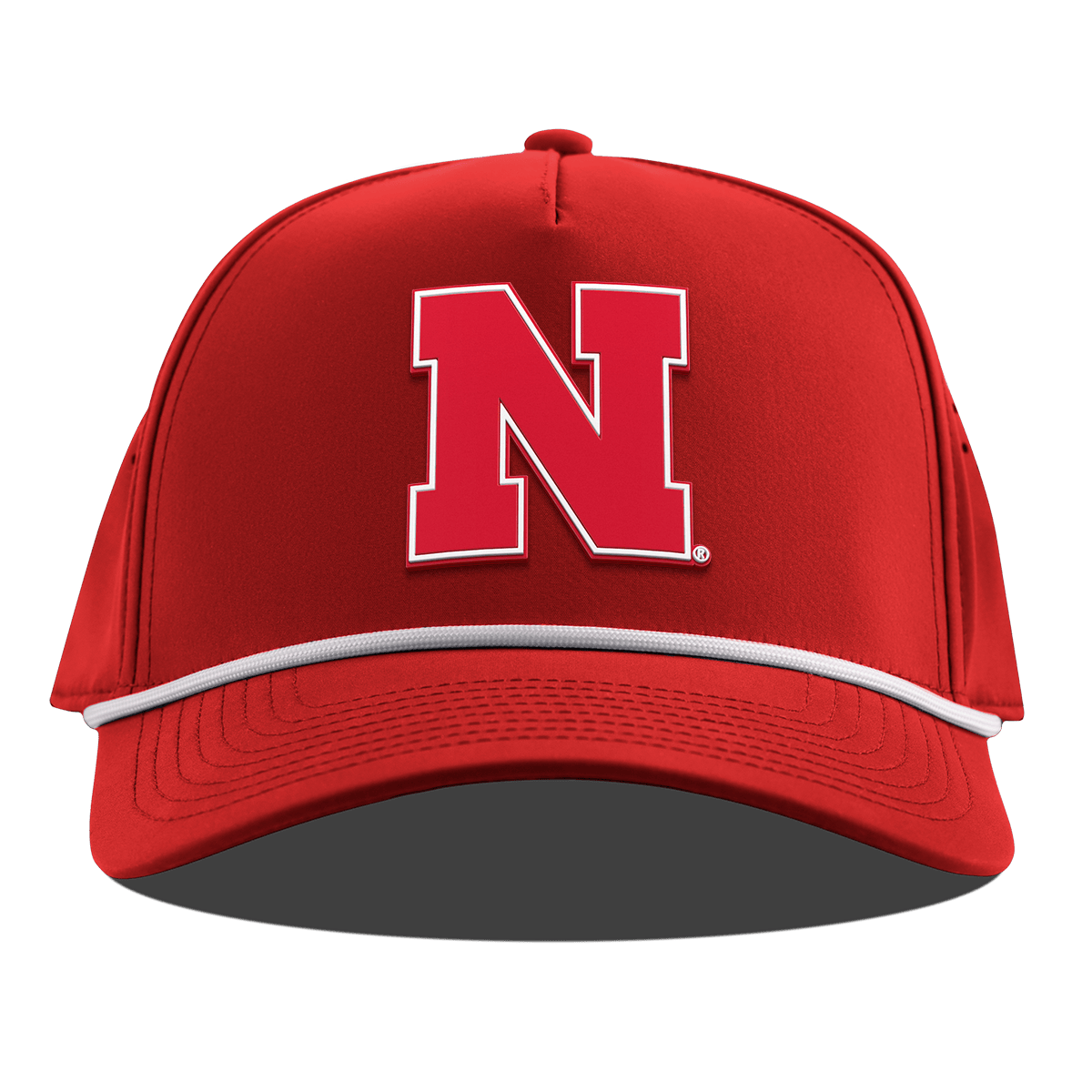 University of Nebraska "Nebraska Team Logo" Curved 5 Panel Rope Red