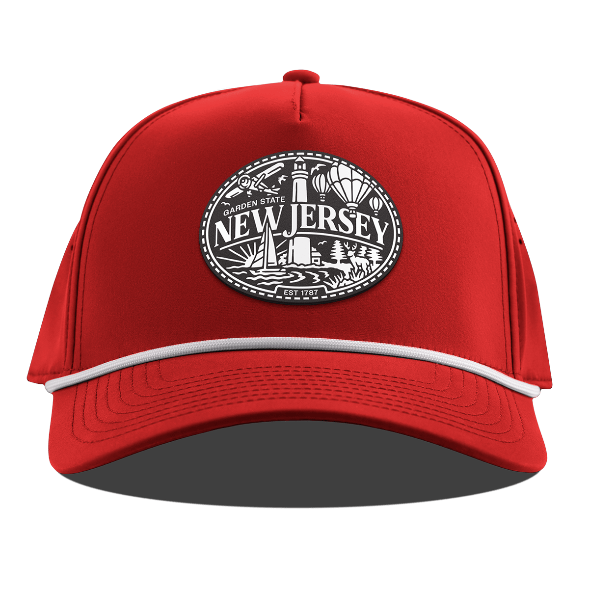 New Jersey Traveler Curved 5 Panel Rope Red
