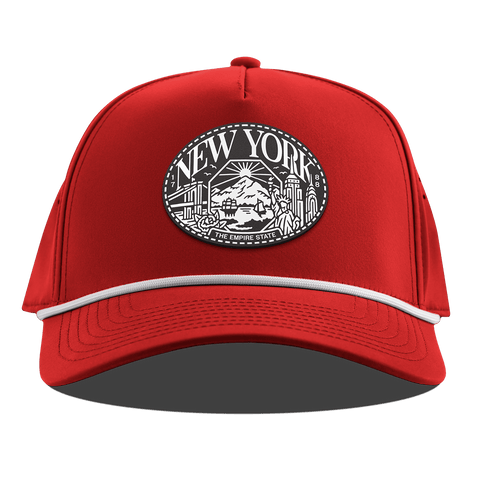 New York Traveler Curved 5 Panel Rope Red