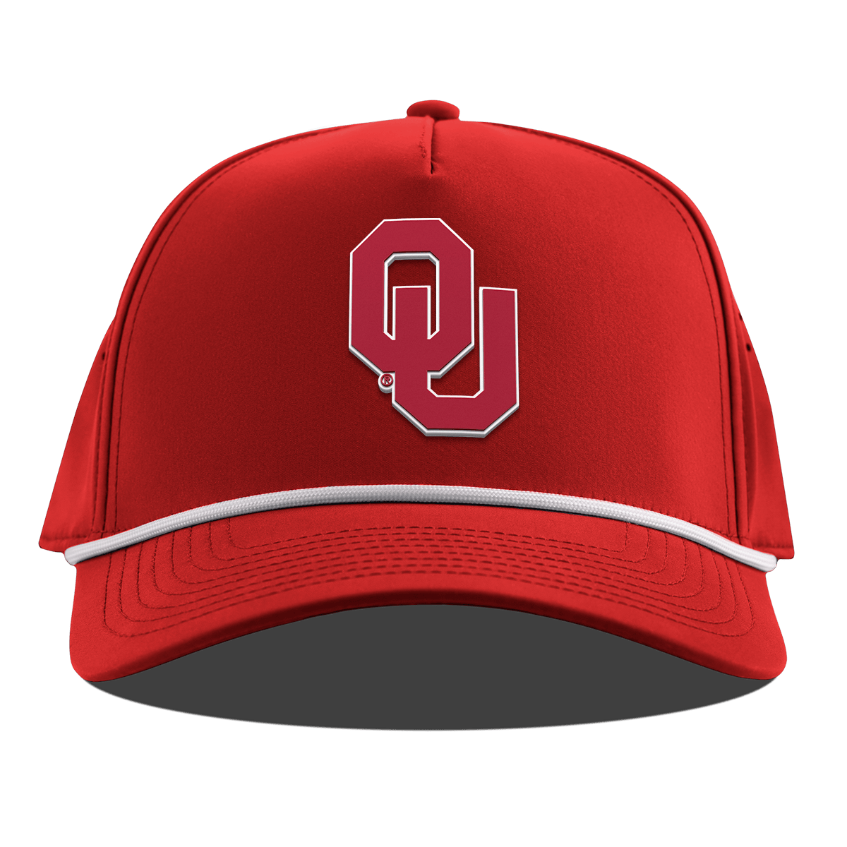 University of Oklahoma "Oklahoma Team Logo" Curved 5 Panel Rope Red