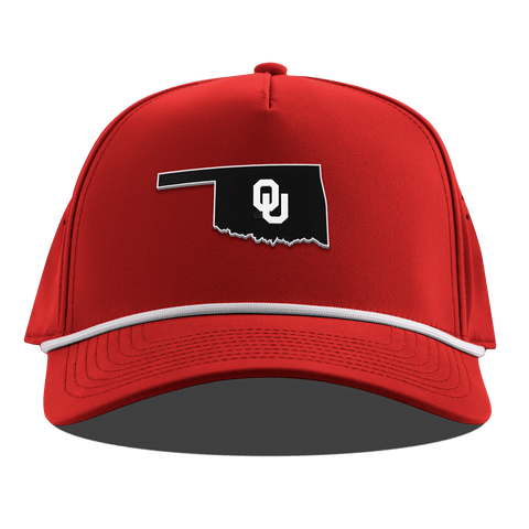 University of Oklahoma "Oklahoma Vintage Series" Curved 5 Panel Rope Red