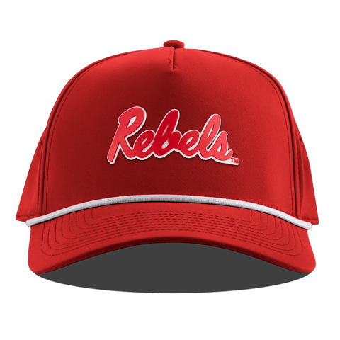University of Mississippi "Ole Miss Crimson Rebels" Curved 5 Panel Rope Red
