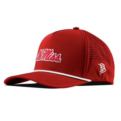 University of Mississippi "Ole Miss Crimson Script" Curved 5 Panel Rope Red