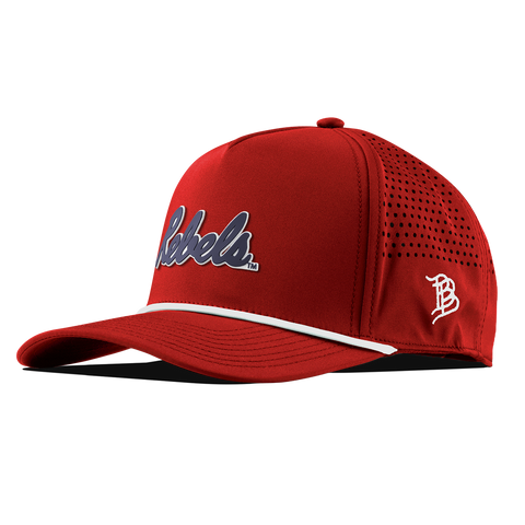 University of Mississippi "Ole Miss Navy Rebels" Curved 5 Panel Rope Red