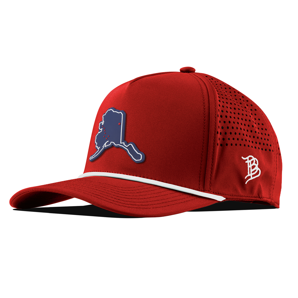 Alaska Patriot Series Curved 5 Panel Rope Red/White