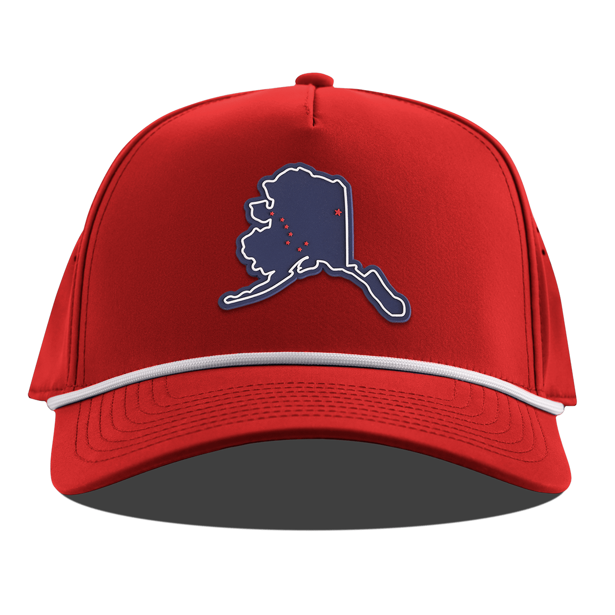 Alaska Patriot Series Curved 5 Panel Rope Red