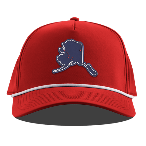 Alaska Patriot Series Curved 5 Panel Rope Red