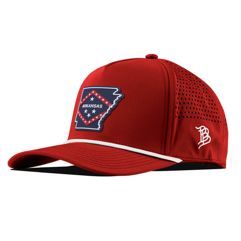 Arkansas Patriot Series Curved 5 Panel Rope Red/White