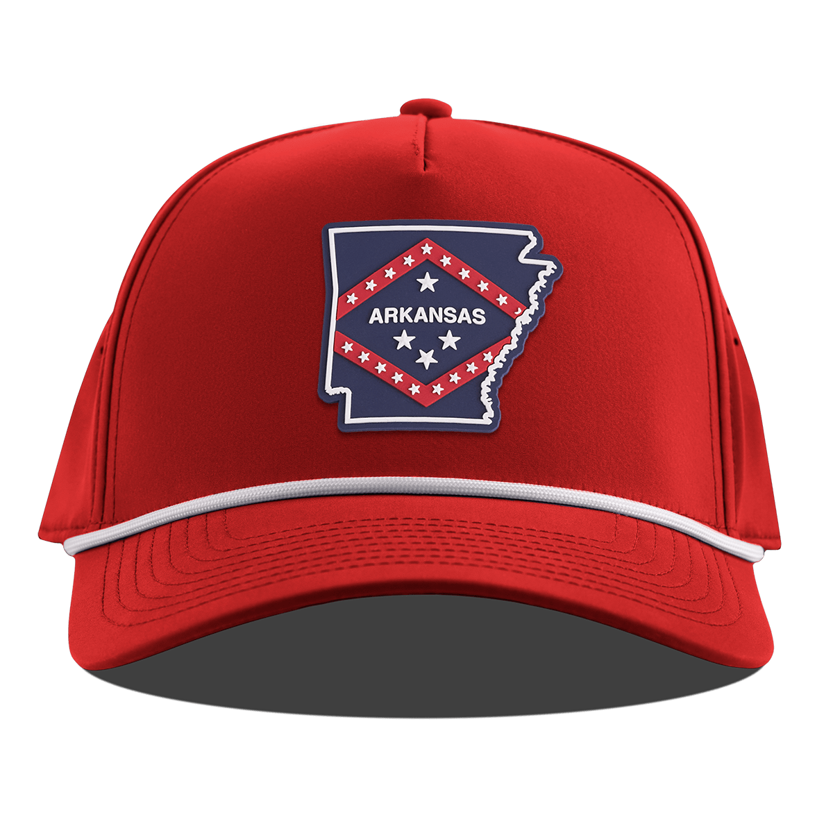 Arkansas Patriot Series Curved 5 Panel Rope Red
