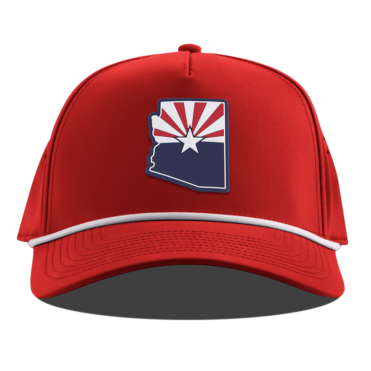 Arizona Patriot Series Curved 5 Panel Rope Red
