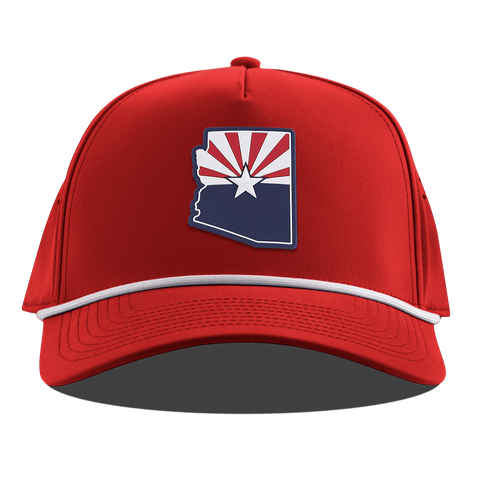Arizona Patriot Series Curved 5 Panel Rope Red